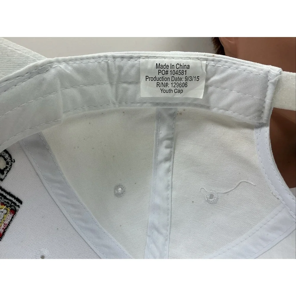 Legoland Florida Hat White Red Spellout Logo strap back Youth Cap